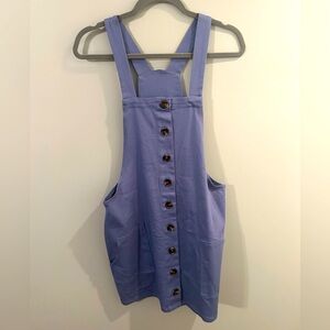 Blue overall dress